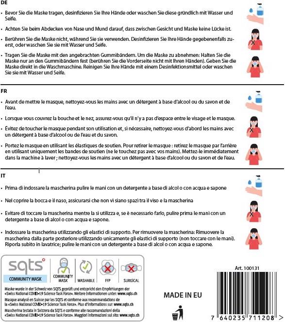 Actual product image Happy Mask Community mask (Protection class I, 1 x)