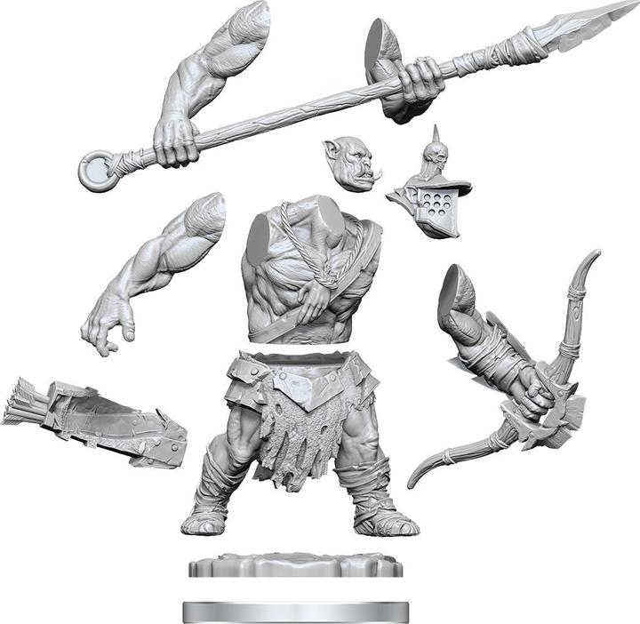 Actual product image Wizkids Dungeons & Dragons Frameworks pack 7 miniatures Model Kit Orcs