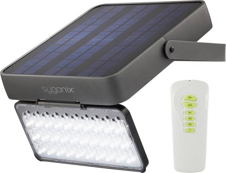 Sygonix Solar Outdoor Wall Light SY-5275988 SMD LED 30W Neutral White Black (3000 lm, IP65)