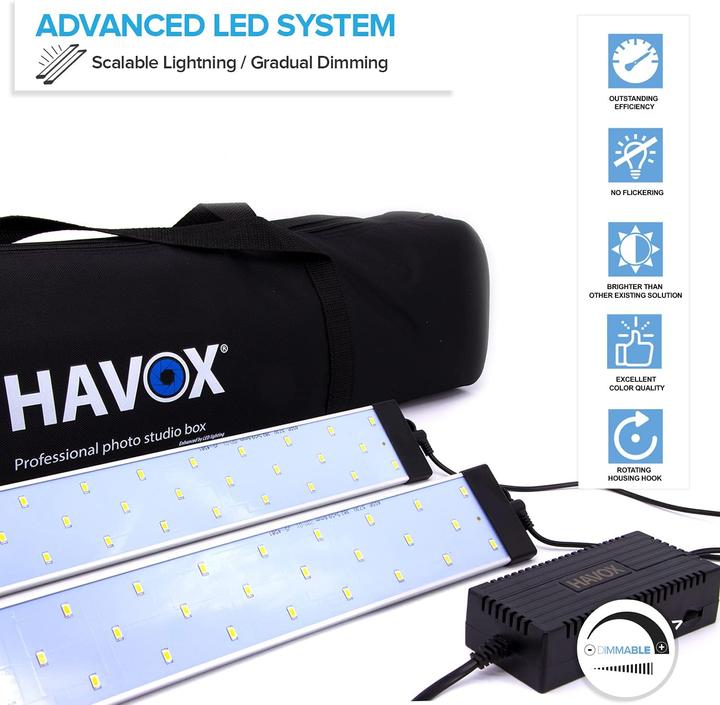 Image du produit Havox Studio photo, HPB-40XD (LED x4 Dimmable)