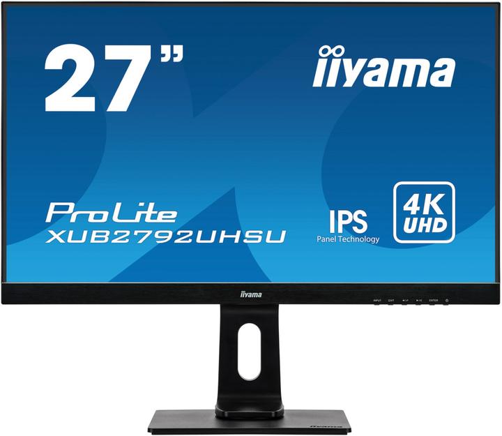 Produktbild iiyama ProLite XU2792UHSU-B1 LED-Bildschirm 68,6 cm (27 Zoll) 3840 x 2160 Pixel 4K Ultra HD Schwarz (3840 x 2160 Pixel, 27")