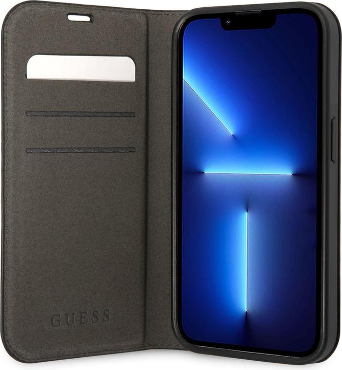 Immagine prodotto Guess GUBKP14SHG4SHK iPhone 14 6.1" czarny/nero libro 4G Vintage Gold Logo (Apple iPhone 14, Apple iPhone 13)