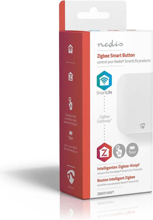 Produktbild Nedis SmartLife Wandschalter Zigbee 3.0 Wandhalterung Android/IOS Kunststoff Weiss