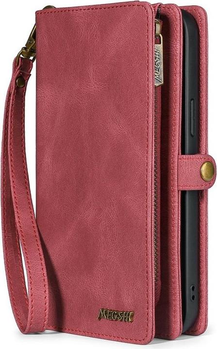 Actual product image Megshi Galaxy S21 FE - wallet case combo red (Samsung Galaxy S21 FE)