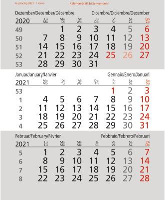 Produktbild Saturex 3-Monats-Ersatzblätter 5039EKA d/e/f/i/sp/nl 10,7x13cm, 2022 (10 x 14 cm, Kein Einband, Deutsch, Englisch, Französisch, Italienisch, Niederländisch, Spanisch)