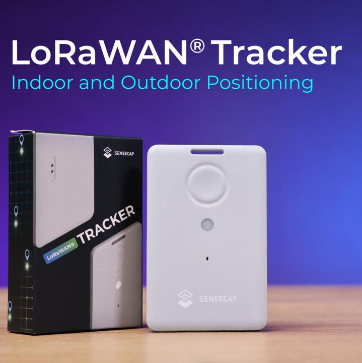 Actual product image Seeed Studio SenseCAP LoRaWAN GPS Tracker T1000-A with sensors