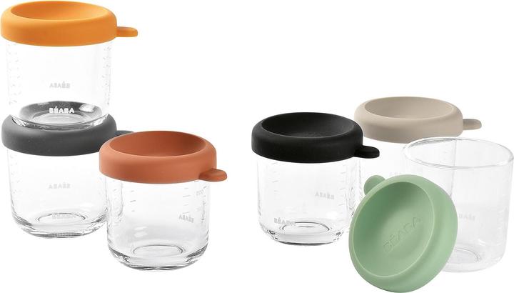 Actual product image Beaba Glass portions 6 pcs. 250ml (Sun mix)