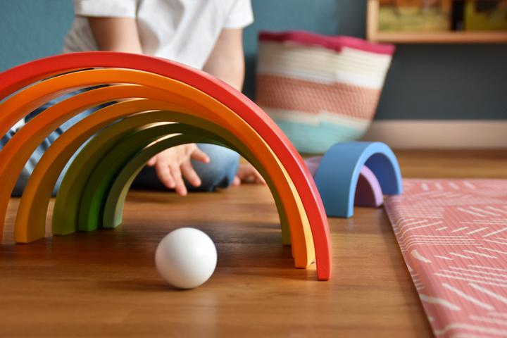 Produktbild small foot Holzbausteine Regenbogen XL
