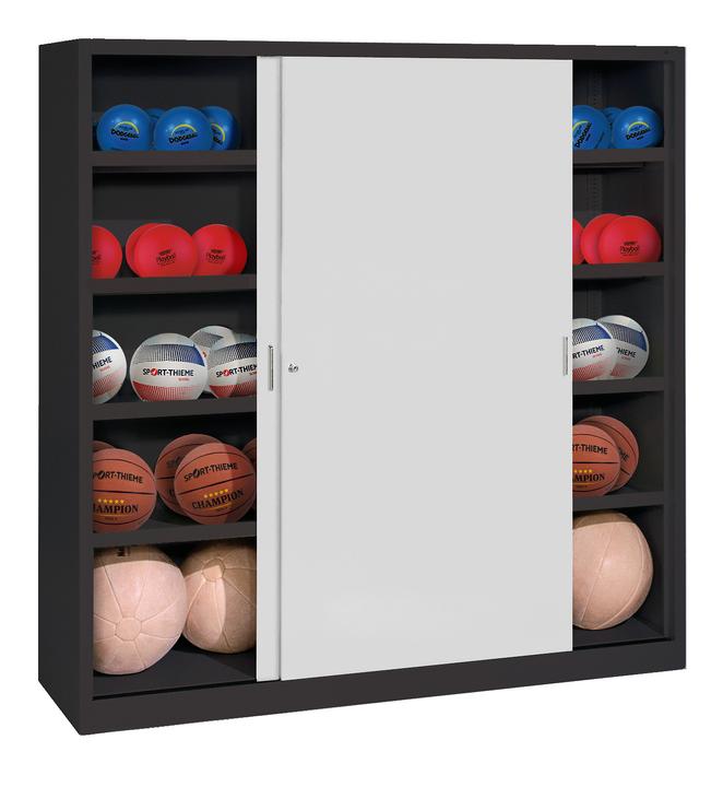 Immagine prodotto C+P Armadio a sfera (HxLxP: 195x120x50 cm, con porte scorrevoli in lamiera piena, tipo 4)