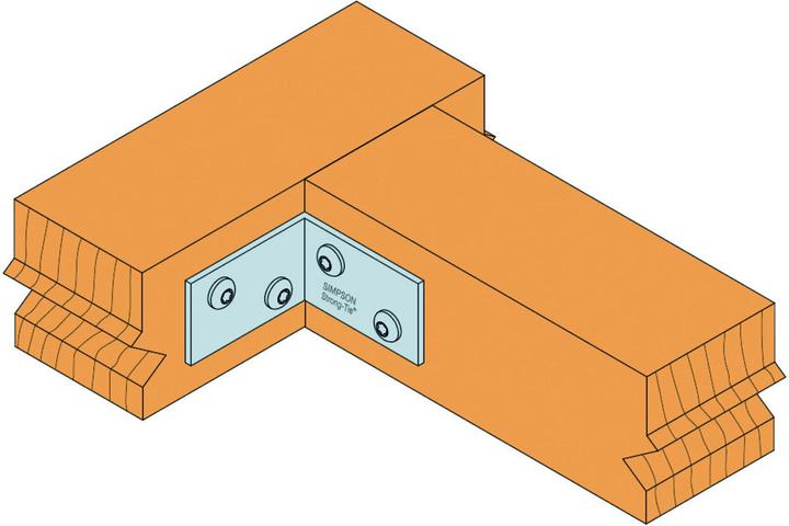 Actual product image Simpson Sst Angle connector ANPS 204460 40 x 40x60mm S.2 mm ETA-06/106 (Angle connector, 200 pcs.)