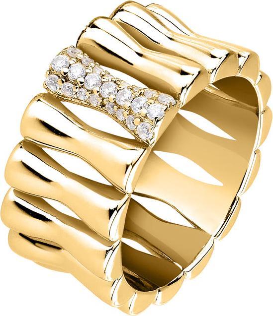 Morellato Essenza SAWA19 Recycled Silver Modern Gold Plated Ring - Circuit: 56 mm (56, 925 Silber)