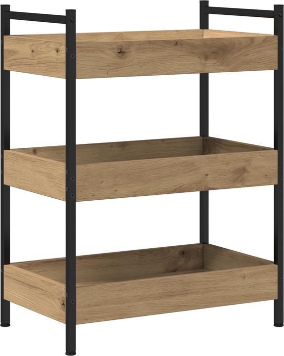 VidaXL Carrello da cucina Artisan oak 50x30x70 cm materiale a base di legno