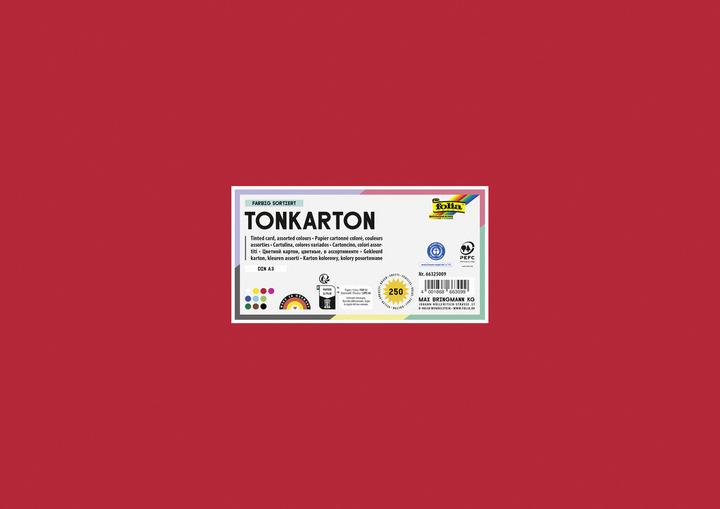 Produktbild Folia Tonkarton, DIN A3, 160 g/qm, glatt, farbig sortiert (160 g/m², 250 x)