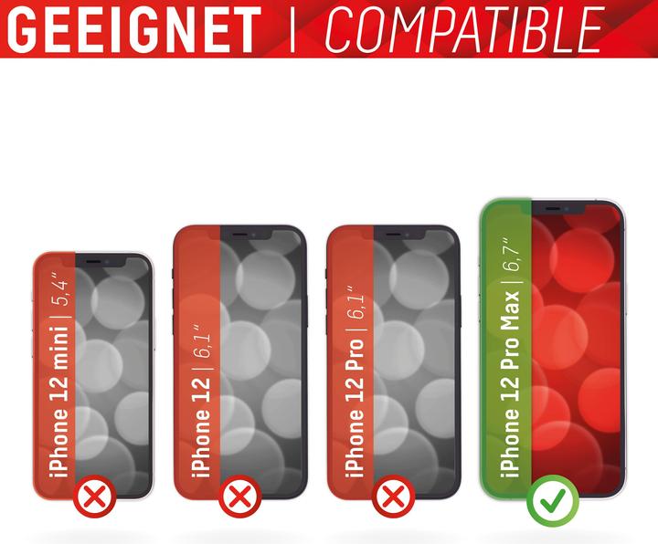 Actual product image Displex Real Glass, Privacy Full Cover Panzerglas (1 Piece, Apple iPhone 12 Pro Max)