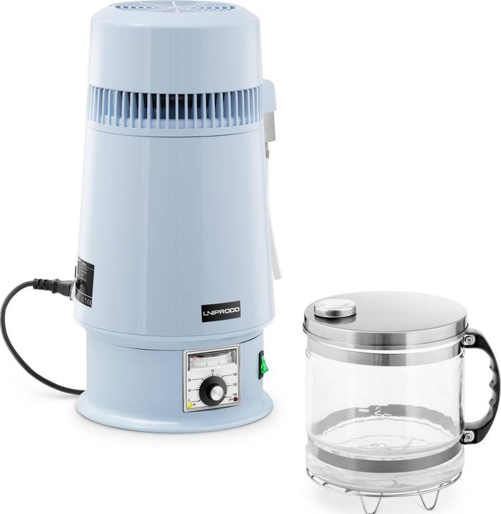 Actual product image Uniprodo Destilliergerät Wasser Wasserdestilliergerät 4L Temperatur einstellbar Glaskanne