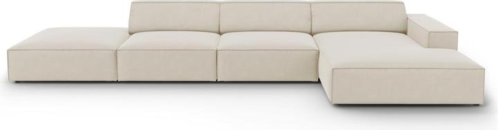 Micadoni Canapé D'Angle Droit Velours, "Jodie", 5 Places, 341x166x70Fabriqué en Europe