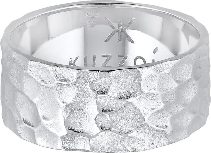 Immagine prodotto Kuzzoi Anello Anello a fascia da uomo in argento 925 martellato (66, 925 Argento)