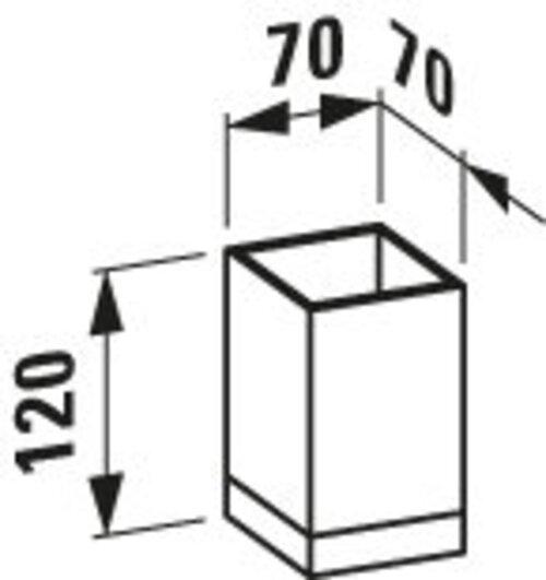 Laufen Kartell Boxy Becher, B/T/H: 70/70/120mm, H3823300 (70 x 70 x 120 cm)