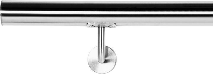 Produktbild Wiltec Handlaufset Wandhalter Handlauf 120cm Halter Treppe Haltegriff Edelstahl V2A (Edelstahl)