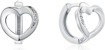 Moiss Gentle silver earrings with heart E0000166 (L)