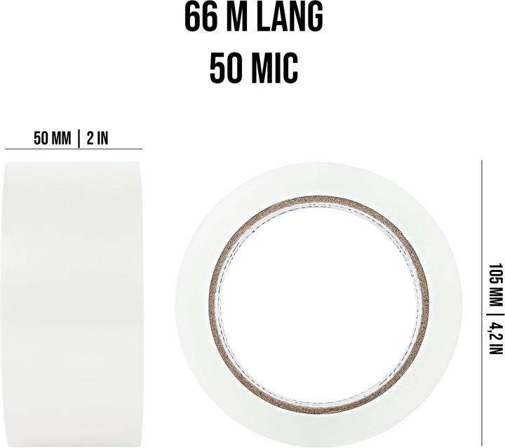 Immagine prodotto Normani 6 Rollen Paketband 50mm x 66m x 50 Mic - 9759 (50 mm)
