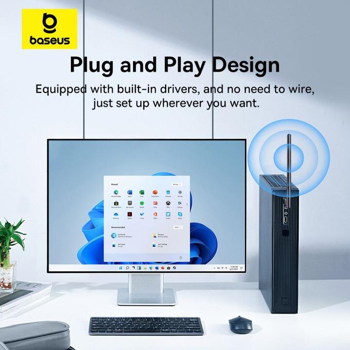 Produktbild Baseus Adapter WiFi FastJoy 300Mbps (czarny) (USB)