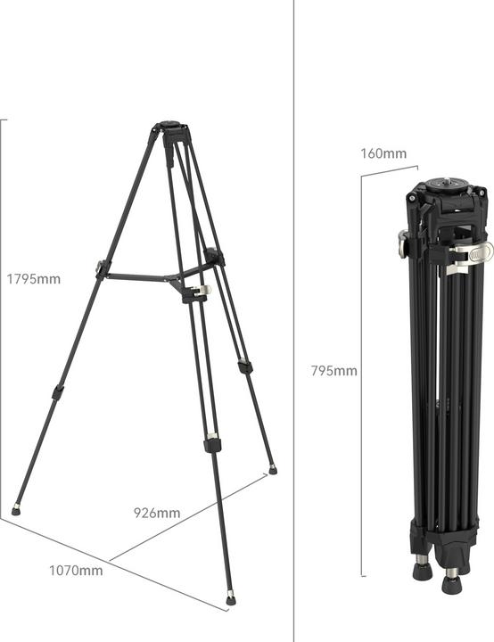Produktbild SmallRig FreeBlazer Heavy-Duty Aluminum Alloy Tripod AD-80 4164 (Metall)