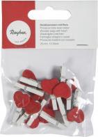 Produktbild Rayher Holzklammern mit Herz, 25 mm, 12 Stück