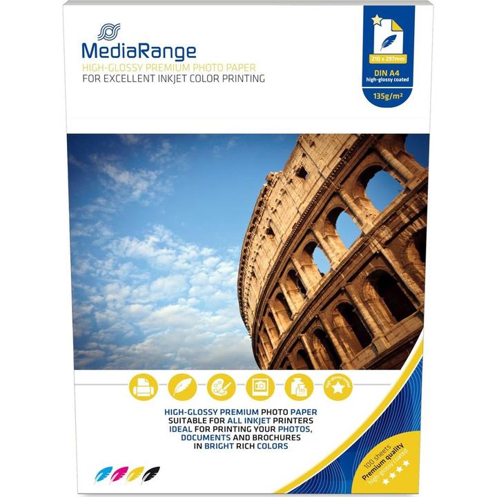 Produktbild MediaRange Hochglänzend (135 g/m², A4, 100 x)