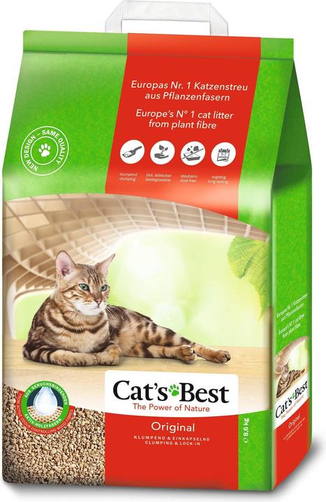 Cat's Best Litière pour chat Original 20L (Agglomérant, 8.60 kg)