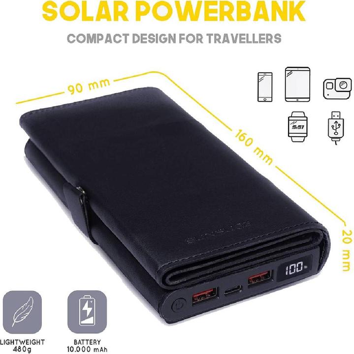 Image du produit Sunslice Batterie solaire portable 8W "Electron" (10000 mAh, 8 W, 20 Wh)