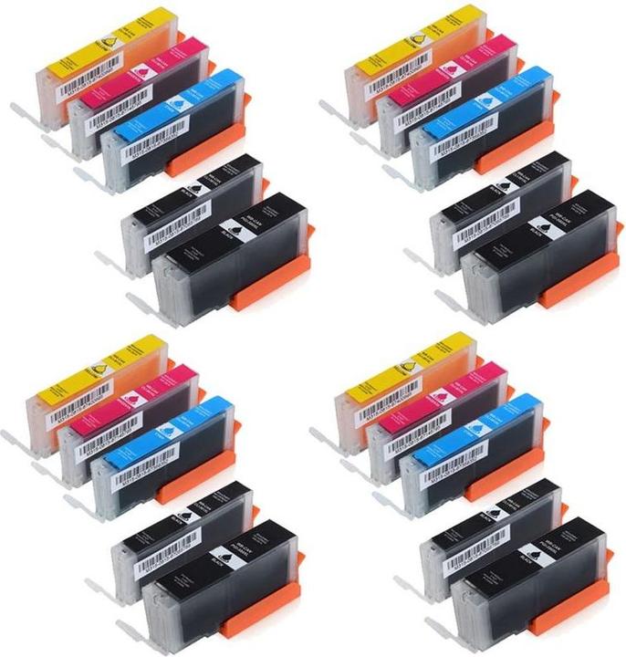 Image du produit Hermex Cartouche d'encre compatible XXL pour Canon PIXMA TS9550 (M, PGBK, CF, Y, C)