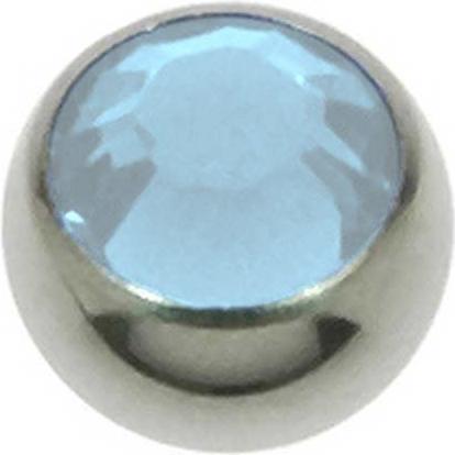 Bijouteria Piercingverschluss (Chirurgenstahl 316L, Premium Kristall)