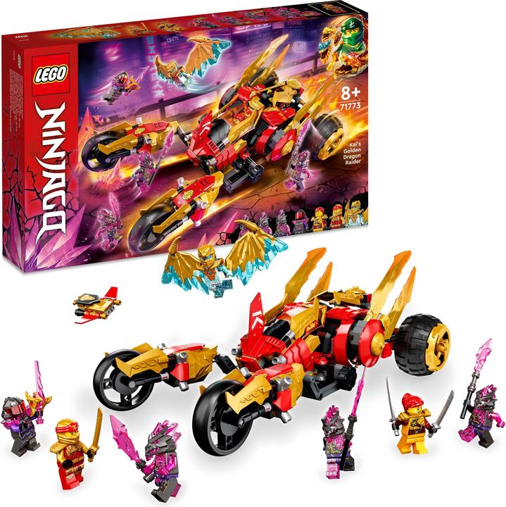 Actual product image LEGO Kai's gold dragon raider (71773, LEGO Ninjago)
