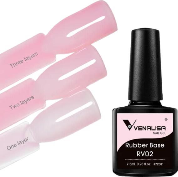 Immagine prodotto Venalisa Rivestimento di base in gomma UV/LED (Rosa pallido, Base Coat)