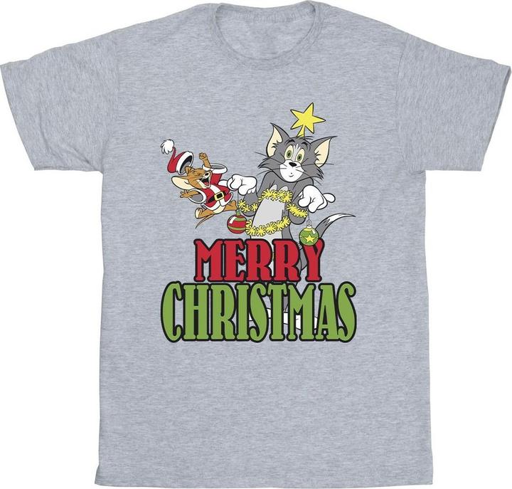 Tom & Jerry Merry Christmas Baubles TShirt Jungen