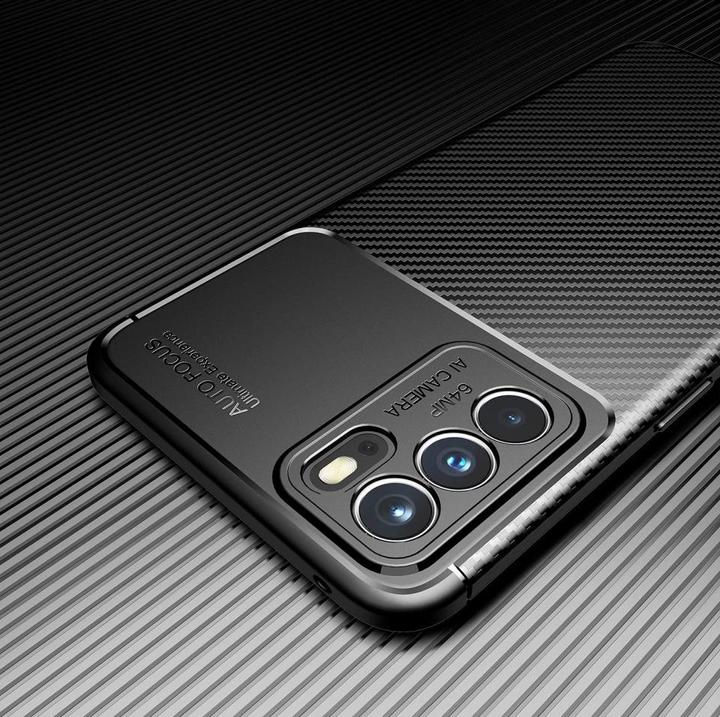 Actual product image Screenguard Oppo Reno6 Pro 5G (MediaTek) Cover Carbon Design TPU Case (Oppo Reno 6 Pro 5G (MediaTek))
