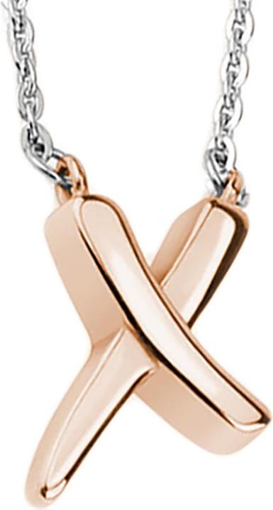 Star Piercing Kette silber Anhänger X rosegold (ohne Messing, Chirurgenstahl 316L)