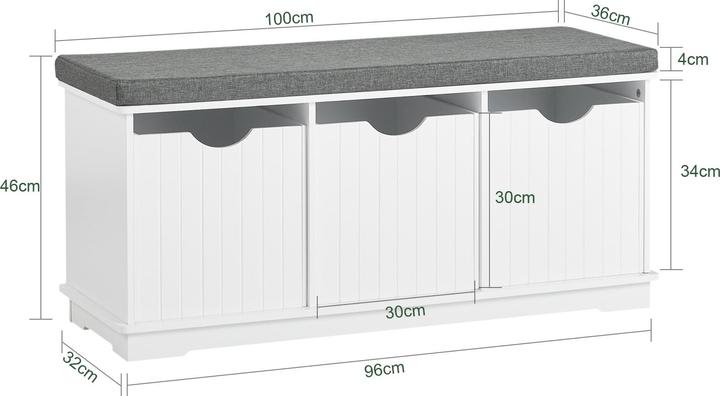 Immagine prodotto SoBuy Sitzbank (100 cm)