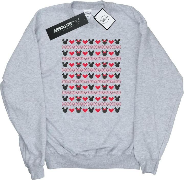 Disney Mickey And Minnie Christmas Hearts Sweatshirt (M)