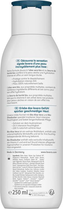 Lavera Basis Sensitiv Bodymilk Reichhaltig Bio Aloe Vera & Bio Sheabutter (Körpercreme, 250 ml)