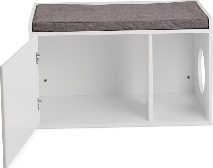 Actual product image Relaxdays Cat Cabinet with Bench (Cat litter box closed)