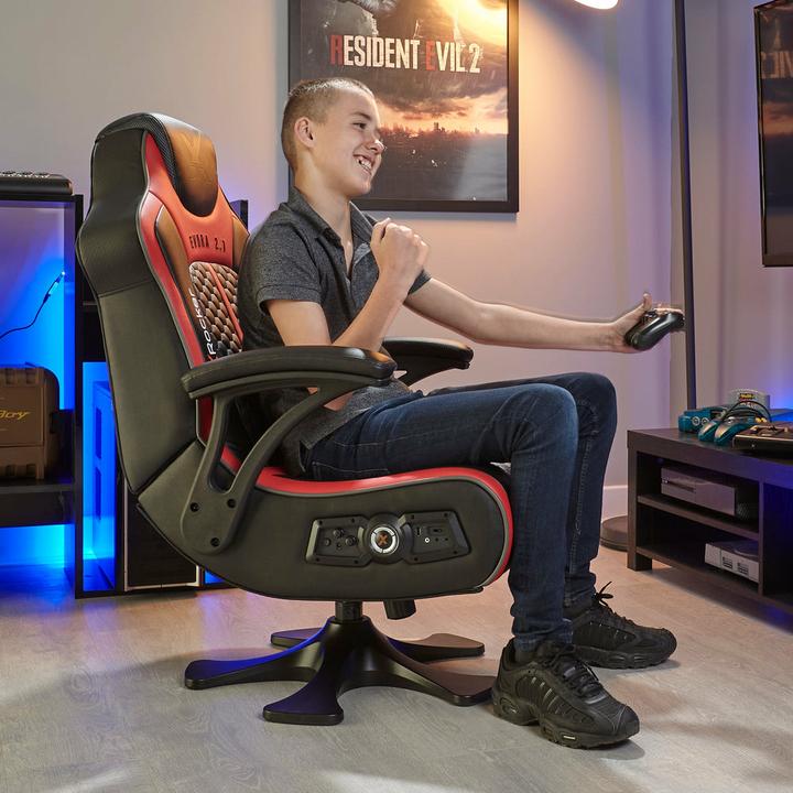 Actual product image X Rocker Chaise de jeu Evora 2.1 audio sans-fil Noire/Rouge