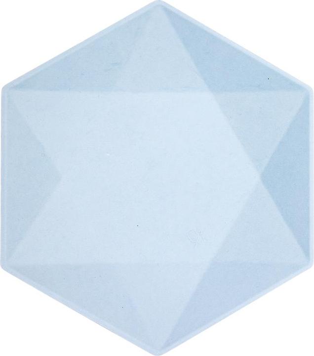 Produktbild Amscan Teller Maxi Vert Decor sechseckig hellblau (6 x)