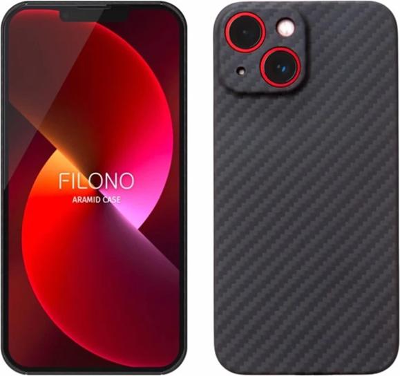 Filono Backcover en carbone véritable Carbon black (Apple iPhone 13)