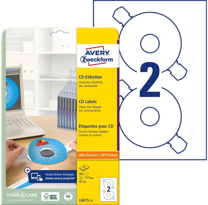 Produktbild Avery CD-Etiketten