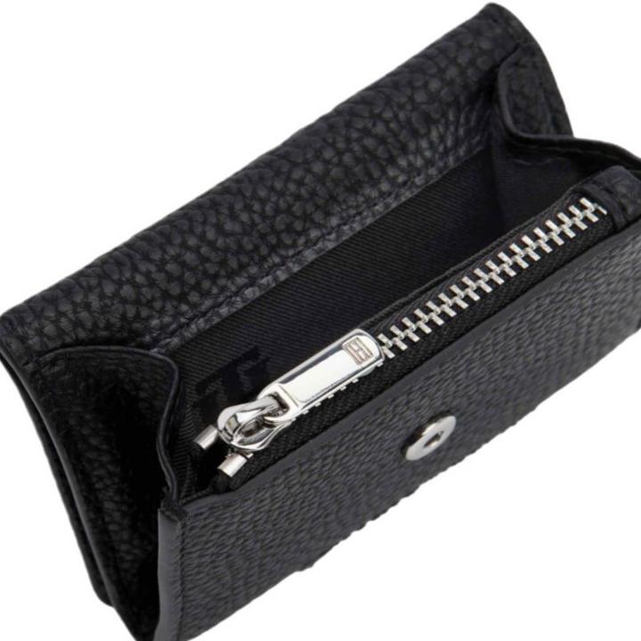 Actual product image Tommy Hilfiger Ladies Th Element Cc Holder with Zipper Travel Accessory Bi-Fold Wallet, Schwa