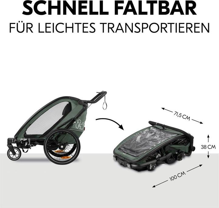 Produktbild Hauck 3in1 Fahrradanhänger Bike N Walk Duo für