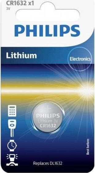 Image du produit Philips Lithium, DL1632, 3V, pack de 1, y compris VEG (1 pcs, CR1632, 120 mAh)