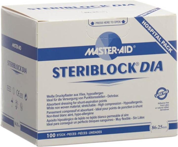 Actual product image Master Aid Steriblock fleece plaster 86x25mm sterile box 100 pcs. (100 x)